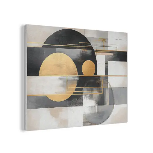 Abstract - Goud - Zilver - Vormen - Aesthetic - Modern PET vilt klein -3d
