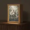 Tijger - Vlinders - Dieren - Jungle - Bloemen Light Box met kabel (Tafellamp) klein -z3d_website