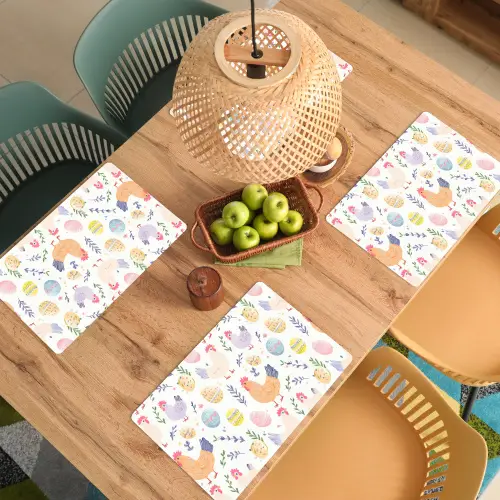 Patroon - Kip - Paaseieren Placemat vinyl groot -zzsfeer5_Kitchenyeah-website
