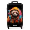 Wasbeer met oranje jas en verfspetters NBS - Handbagage koffer - Kinderen Unisex middel -productfoto_recht