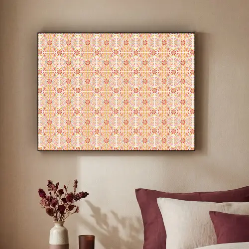 Patroon - Retro - Kleur Textielframe zwart klein 947 -sfeer1