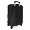 Kleurrijke Mona Lisa in graffiti stijl Koffer - NBS - Handbagage middel -achterkant