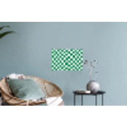 Schaakbord - Golvend - Groen Muursticker klein 286 -plant