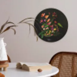 Bloemen - Vaas - Kleurrijk Akoestische PET Vilt - Rond klein -sfeer3