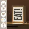 Eten - zwart - Japandi - Wit Light Box met kabel (Wandlamp) klein -USP_websiteoverzichtNL