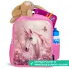 Eenhoorn - Roze - Vlinders - Bloemen Kinderrugzak - Roze middel -inhoud_FR