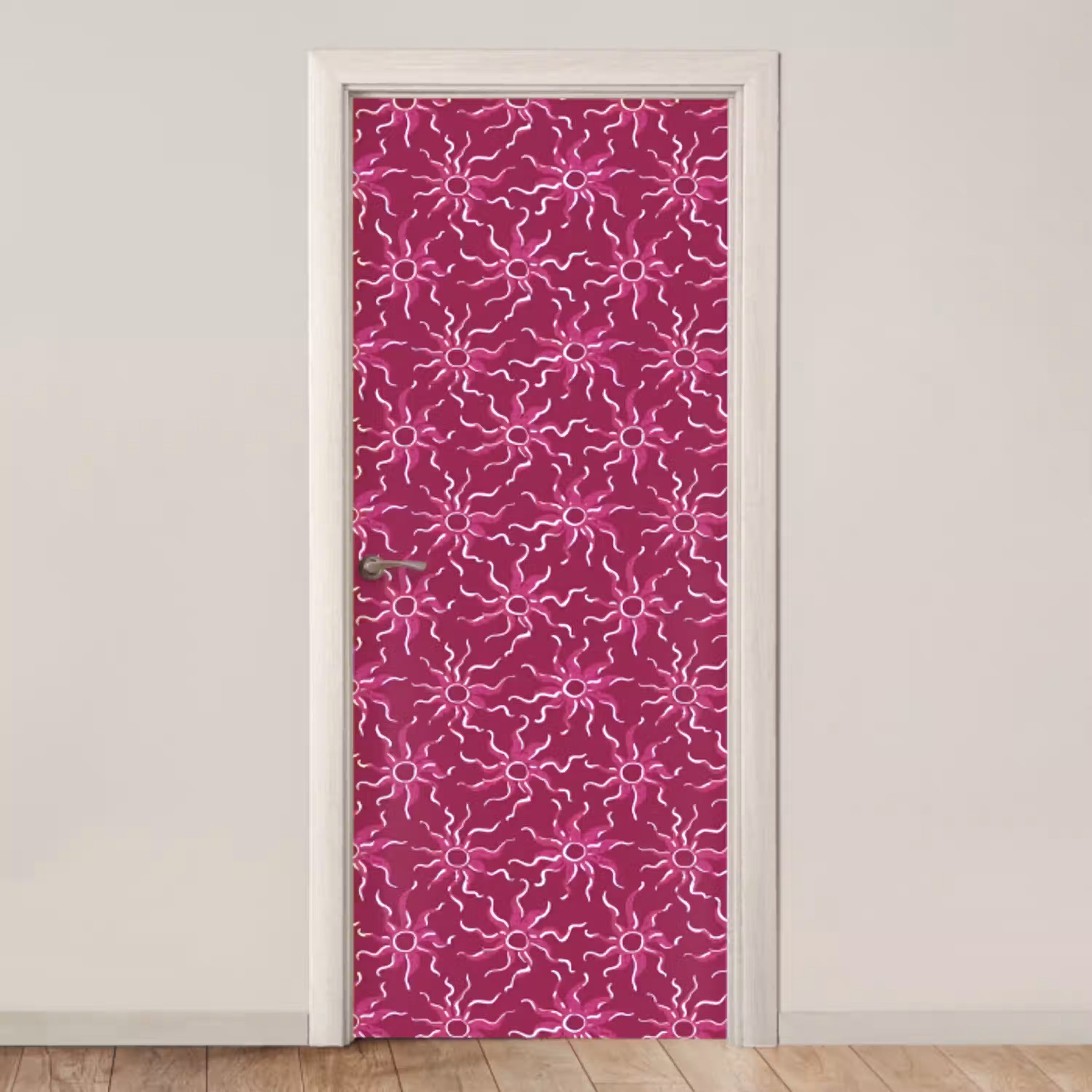Bohemian - Zon - Magenta deurposter klein 289 -3d_beige