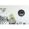 Paard - Magisch - Zwart Wandcirkel aluminium klein -kinderkamer