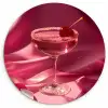 Cocktail - Pink - Luxe Wandcirkel kunststof plaat 5mm dik klein -3d