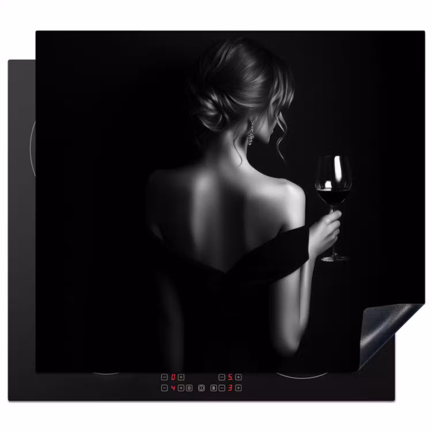 Inductie beschermer - Vrouw - Wijn - Jurk
