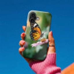 Roze bloemen - Vlinder - Zachte focus Toughcase MagSafe Apple iPhone 17 klein -Sfeer1V