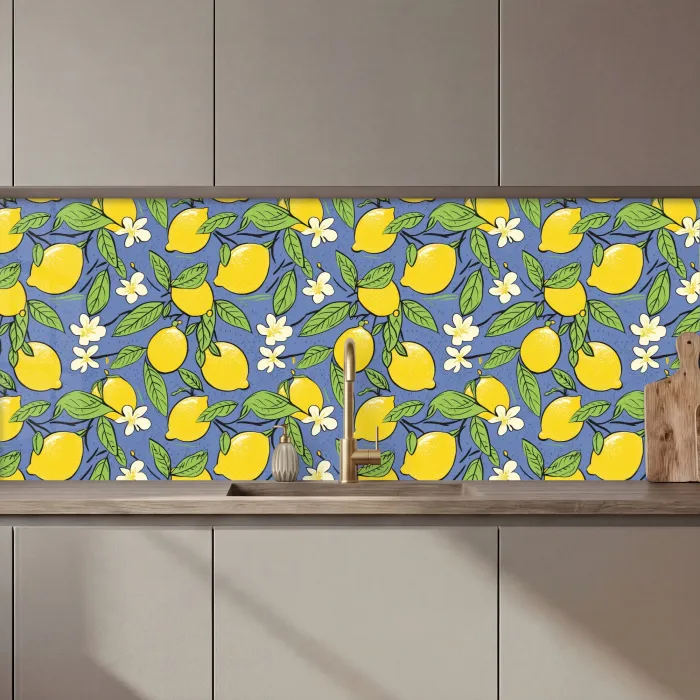 Patroon - Citroen - Illustratie keuken achterwand 2 middel 871 zz_3dshopping