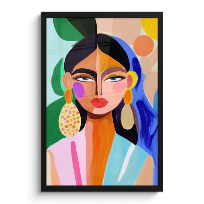 Poster met lijst - Portret - Vrouw - Modern