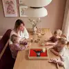 Windhond - Minimalistisch - Rood Dienblad Rechthoek middel -sfeer4