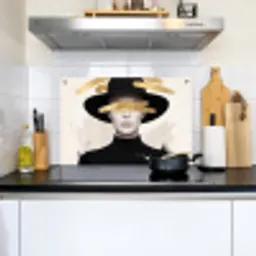 Vrouw - Portret - Modern - Goud - Kunst Inductie beschemer met haakjes klein -sfeer2