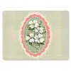 Bloemen - Illustratie - Geruit - Groen muismat rubber klein -3d
