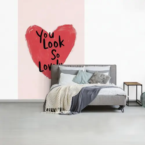Hart - Rood - Valentijn fotobehang vinyl groot -slaapkamer
