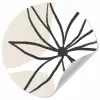 Bloemen - Minimalisme - Pastel Wandcirkel behangsticker klein -3d