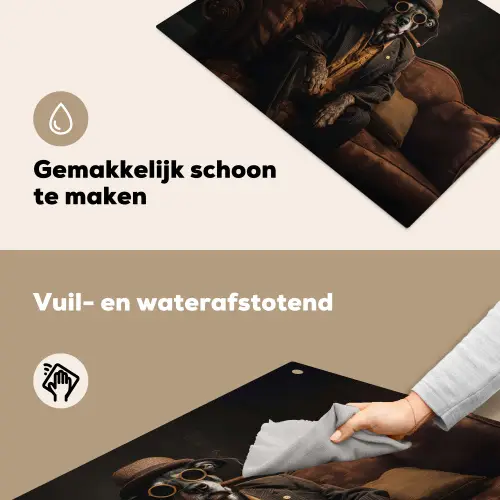 Hond - Sigaar - Hoed - Pak Inductie beschemer met haakjes klein -ky-schoon-nl