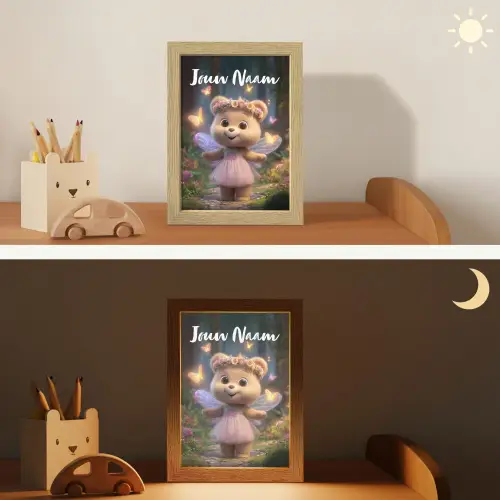 Beer - Vlinders - Bos - Fairy Light Box met kabel (Kinderlampje) klein -sfeer3_kind