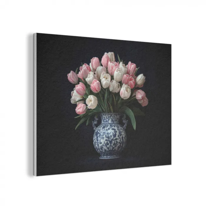 Bloemen - Roze - Tulpen - Vaas PET vilt klein -3d