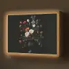 Bloemstuk - Vaas - Zwart Light Box met batterij (Wandlamp) middel -z3d_website
