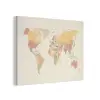 Wereldkaart - Realistisch - Beige PET vilt klein -3d