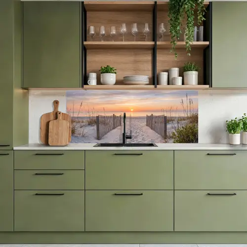 Zonsondergang - Strand - Zand keuken achterwand 2 middel -sfeer3