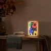 Bloemen - Bladeren - Abstract - Zwart Light Box met kabel (Tafellamp) klein -sfeer4