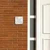 Bloemen - Beige - Sierlijk Naambord Vierkant klein -sfeer3-XS