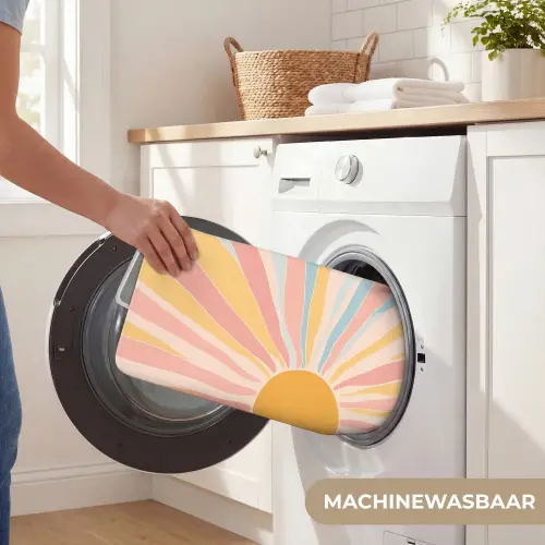 Illustratie - Zon - Pastelkleuren WCmat klein -USP_WasbaarNL