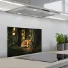 Vos - Bos - Slapen keuken achterwand spatscherm klein -3d_schuin