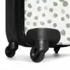 Grijze verfspatten op een gebroken wit NBS - Handbagage koffer - Volwassenen Unisex middel -wiel
