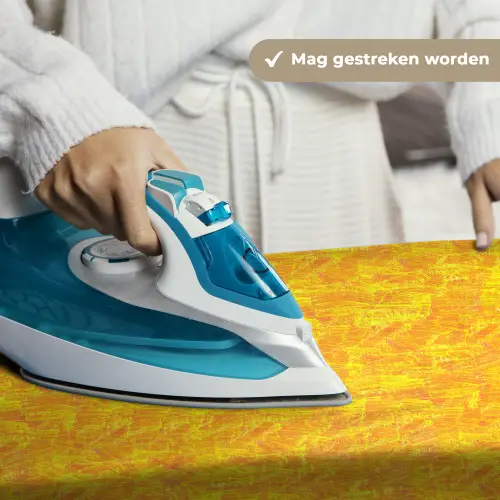 Verf - Texturen - Kwasten - geel Wandkleed katoen klein 269 -sfeer9