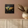 Wereldkaart - Goud - Marmer aluminium wit klein -sfeer4