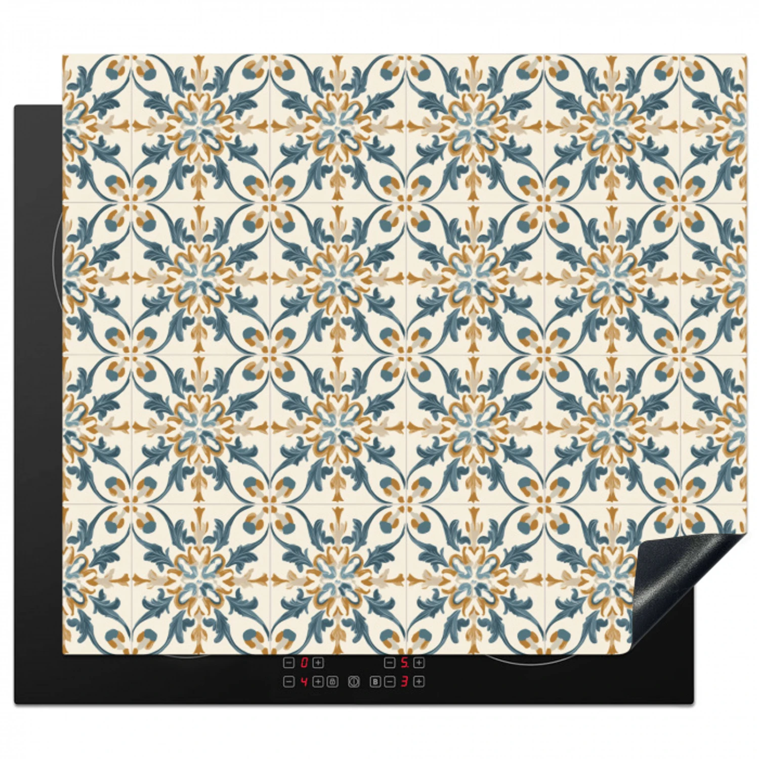 Patroon - Klassiek - Kleurrijk Inductie beschermer vinyl 3mm middel 274 -3d