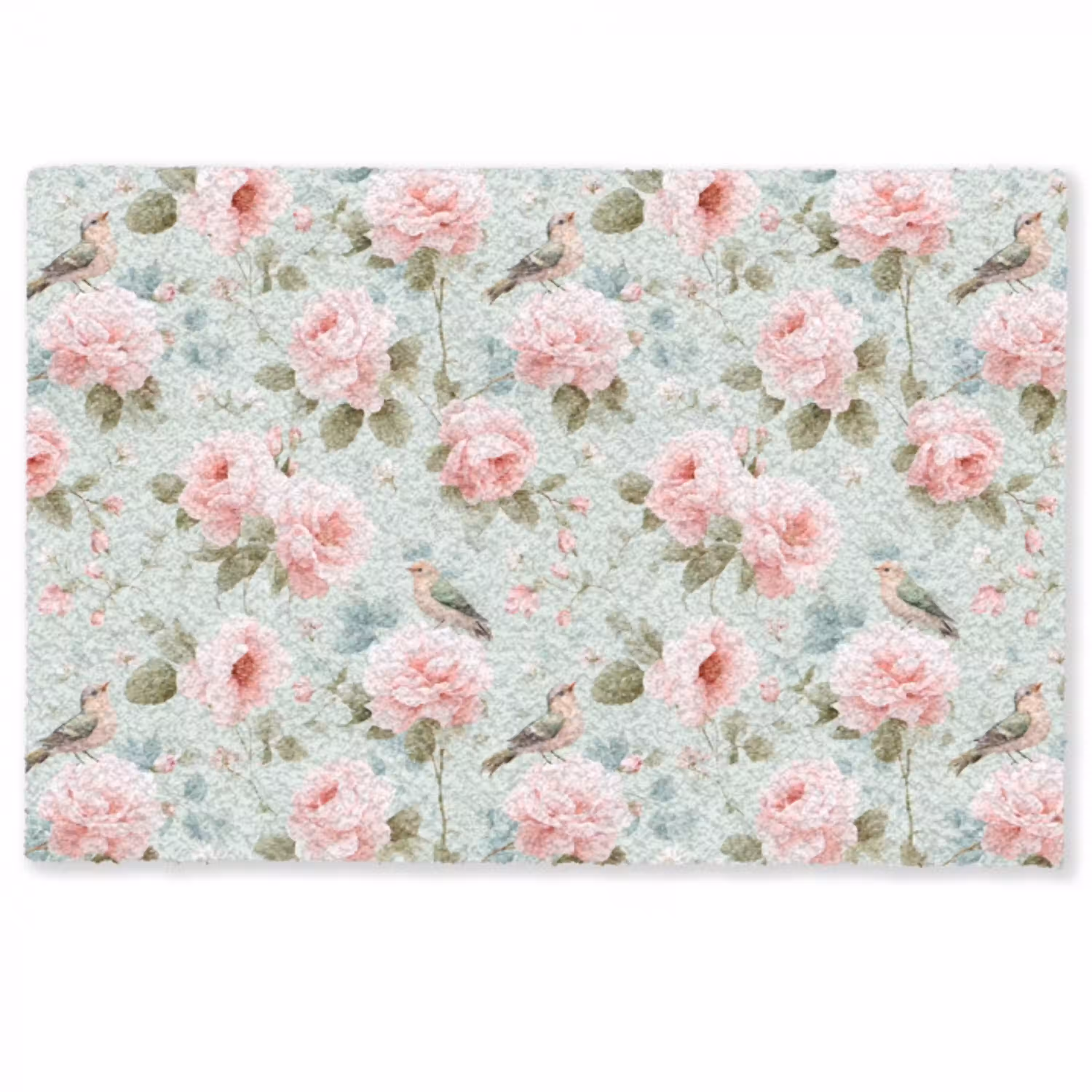 Rozen - Vogels - Pastel - Kleurrijk Deurmat klein 898 -zkaufland3d
