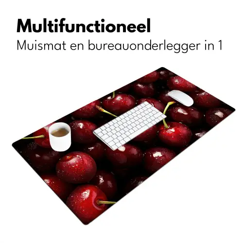 Rood - Fruit - Kersen Muismat XXL klein -sfeer4