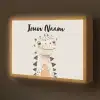 Dinosaurus - Pastel kleuren Light Box met batterij (Wandlamp kind) middel -z3d_website
