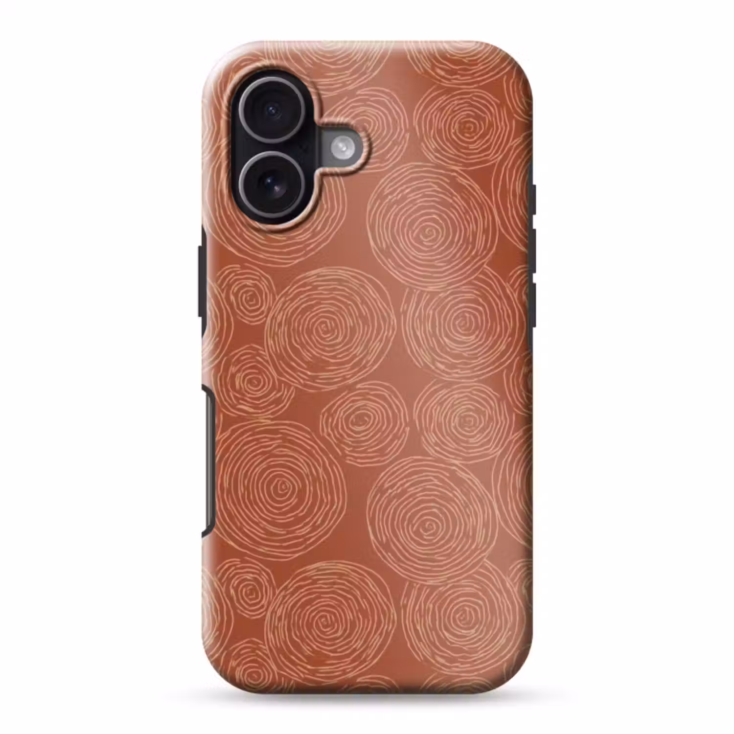 Telefoonhoesje Toughcase - Cirkels - Abstract - Artistiek - Terracotta