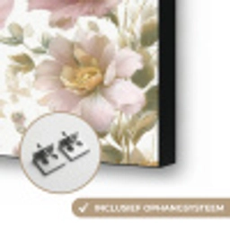 Bloemen - Patroon - Pastel Textielframe zwart klein 947 -USP_ophangsysteemNL