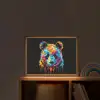 Panda - Dieren - Kleur - Verf - Zwart Light Box met batterij (Wandlamp kind) middel -sfeer1_kind