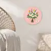 Bloemen - Lint - Kaartje Wandcirkel kunststof plaat 5mm dik klein -sfeer5