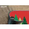 Minimalistisch - Kerstbomen - Rood - Sneeuw Placemat vinyl groot -closeup