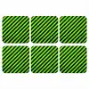 Gaming - Strepen - Schuin - Groen onderzetter kurk middel -3d