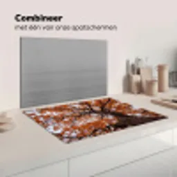 Boom - Bladerdak - Herfst - Oranje - Sfeervol Inductie beschermer vinyl 3mm klein -wsfeer7_website