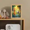 Giraf - Olifant - Bloemen - Jungle Light Box met kabel klein -sfeer2_kind