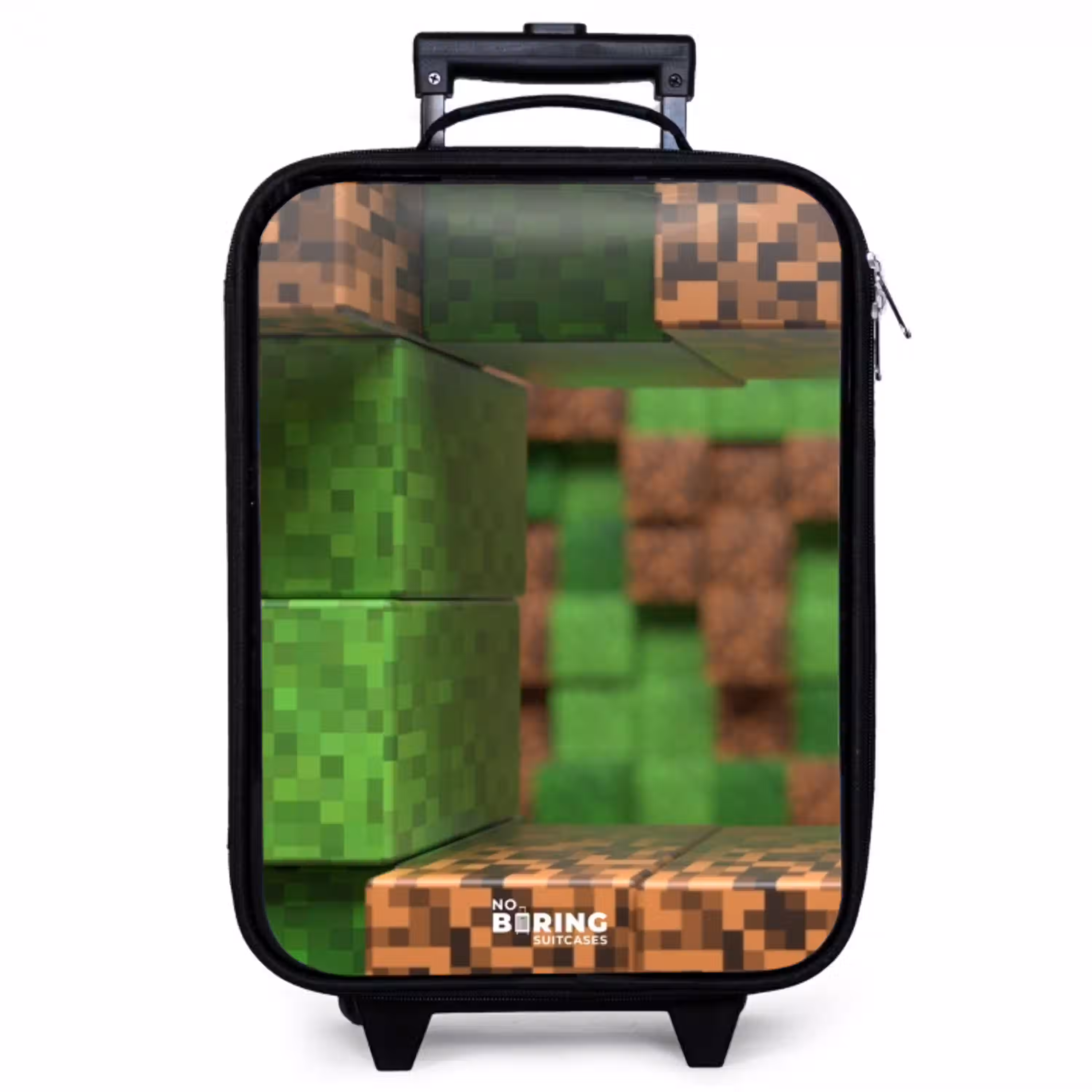 Close-up met pixelachtige blokken Kinderkoffer - Zwart klein -zzz_website3d