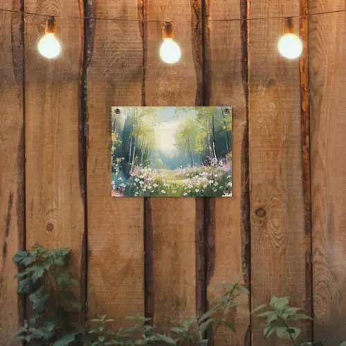 Bos - Schilderstijl - Kleurrijk tuinposter los doek klein -sfeer1