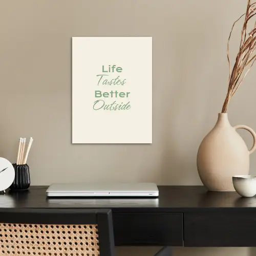 Tekst - Sierlijk - Letters - Groen poster papier klein -sfeer1